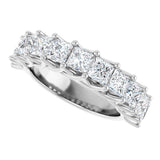 10K Gold Square Lab-Grown Diamond Woven-Design Anniversary Band – 1 3/8–4 CTW - White Gold - view 5