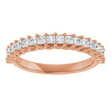 10K Gold Square Lab-Grown Diamond Woven-Design Anniversary Band – 1/3–1 1/4 CTW - Rose Gold - view 3