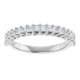10K Gold Square Lab-Grown Diamond Woven-Design Anniversary Band – 1/3–1 1/4 CTW - White Gold - view 3