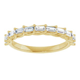 10K Gold Straight Baguette Lab-Grown Diamond Woven-Design Anniversary Band – 1/3–5/8 CTW - Yellow Gold - view 3