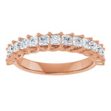 10K Gold Square Natural Diamond Woven-Design Anniversary Band – 1/3–1 1/3 CTW - Rose Gold - view 3