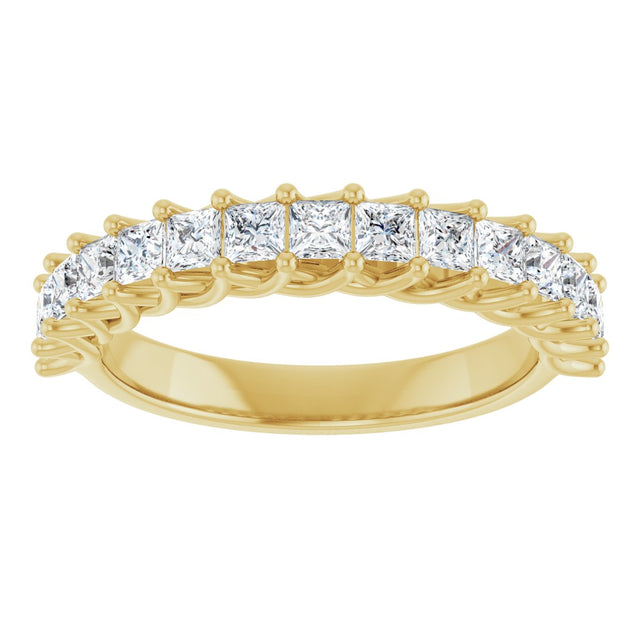 10K Gold Square Lab-Grown Diamond Woven-Design Anniversary Band – 1/3–1 1/4 CTW - Yellow Gold - view 3