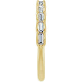 10K Gold Straight Baguette Lab-Grown Diamond Woven-Design Anniversary Band – 1/3–5/8 CTW - Yellow Gold - view 4