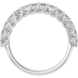 Platinum Square Natural Diamond Woven-Design Anniversary Band – 1/2–1 1/3 CTW - view 2