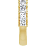 10K Gold Square Lab-Grown Diamond Woven-Design Anniversary Band – 1 3/8–4 CTW - Yellow Gold - view 4