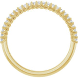 10K Gold Round Lab-Grown Diamond Woven-Design Anniversary Band – 1/8–1/3 CTW - Yellow Gold - view 2