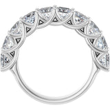 10K Gold Square Lab-Grown Diamond Woven-Design Anniversary Band – 1 3/8–4 CTW - White Gold - view 2