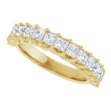 10K Gold Square Natural Diamond Woven-Design Anniversary Band – 1/3–1 1/3 CTW - Yellow Gold - view 5