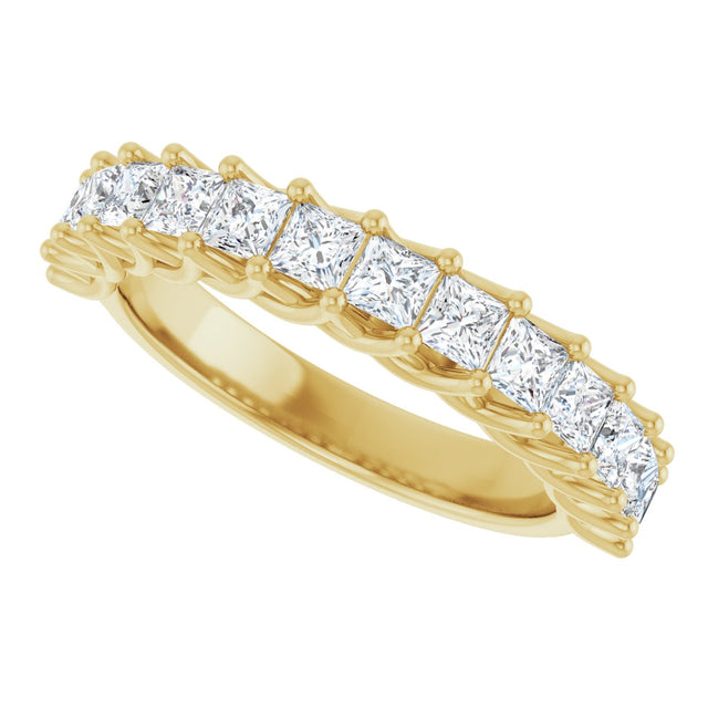 10K Gold Square Lab-Grown Diamond Woven-Design Anniversary Band – 1/3–1 1/4 CTW - Yellow Gold - view 5