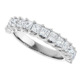10K Gold Square Natural Diamond Woven-Design Anniversary Band – 1/3–1 1/3 CTW - White Gold - view 5