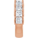 10K Gold Square Lab-Grown Diamond Woven-Design Anniversary Band – 1 3/8–4 CTW - Rose Gold - view 4
