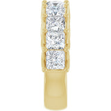 10K Gold Square Natural Diamond Woven-Design Anniversary Band – 1 3/4–3 9/10 CTW - Yellow Gold - view 4