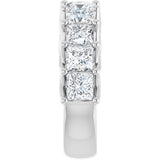 10K Gold Square Natural Diamond Woven-Design Anniversary Band – 1 3/4–3 9/10 CTW - White Gold - view 4