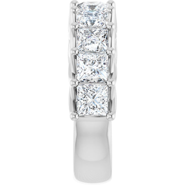 10K Gold Square Lab-Grown Diamond Woven-Design Anniversary Band – 1 3/8–4 CTW - White Gold - view 4