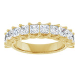 10K Gold Square Natural Diamond Woven-Design Anniversary Band – 1 3/4–3 9/10 CTW - Yellow Gold - view 3