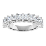 10K Gold Square Natural Diamond Woven-Design Anniversary Band – 1 3/4–3 9/10 CTW - White Gold - view 3