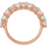 10K Gold Square Lab-Grown Diamond Woven-Design Anniversary Band – 1 3/8–4 CTW - Rose Gold - view 2