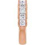 10K Gold Square Lab-Grown Diamond Woven-Design Anniversary Band – 1 3/8–4 CTW - Rose Gold - view 4
