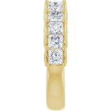 10K Gold Square Lab-Grown Diamond Woven-Design Anniversary Band – 1 3/8–4 CTW - Yellow Gold - view 4