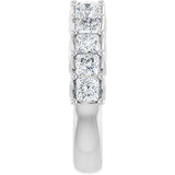 10K Gold Square Natural Diamond Woven-Design Anniversary Band – 1 3/4–3 9/10 CTW - White Gold - view 4