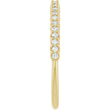 10K Gold Round Lab-Grown Diamond Woven-Design Anniversary Band – 1/8–1/3 CTW - Yellow Gold - view 4
