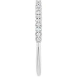 10K Gold Round Lab-Grown Diamond Woven-Design Anniversary Band – 1/8–1/3 CTW - White Gold - view 4