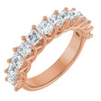 10K Gold Square Lab-Grown Diamond Woven-Design Anniversary Band – 1 3/8–4 CTW - Rose Gold