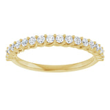 10K Gold Round Lab-Grown Diamond Woven-Design Anniversary Band – 1/8–1/3 CTW - Yellow Gold - view 3