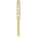 10K Gold Round Lab-Grown Diamond Woven-Design Anniversary Band – 1/8–1/3 CTW - Yellow Gold - view 4