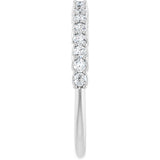 10K Gold Round Natural Diamond Woven-Design Anniversary Band – 1/8–1/3 CTW - White Gold - view 4