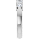 Platinum Square Natural Diamond Shared-Prong Five-Stone Anniversary Band – 1/2–1 CTW - view 4