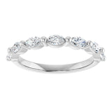 Platinum Marquise Lab-Grown Diamond Shared-Prong Anniversary Band – 1/4–1 CTW - view 3