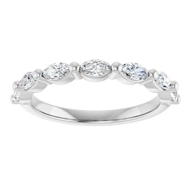 Platinum Marquise Lab-Grown Diamond Shared-Prong Anniversary Band – 1/4–1 CTW - view 3
