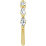 14K Gold Marquise Lab-Grown Diamond Shared-Prong Anniversary Band – 1/4–3/4 CTW - Yellow Gold - view 4