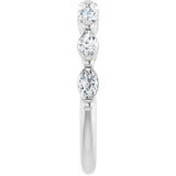 Platinum Marquise Lab-Grown Diamond Shared-Prong Anniversary Band – 1/4–1 CTW - view 4