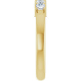 14K Gold Square Lab-Grown Diamond Shared-Prong Five-Stone Anniversary Band – 1/2–1 3/8 CTW - Yellow Gold - view 4