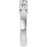 Platinum Square Lab-Grown Diamond Shared-Prong Five-Stone Anniversary Band – 1/2–1 3/8 CTW - view 4