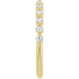 10K Gold Round Lab-Grown Diamond Shared-Prong Anniversary Band – 1/5–5/8 CTW - Yellow Gold - view 4