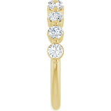 10K Gold Round Natural Diamond Shared-Prong Anniversary Band – 3/4–1 1/2 CTW - Yellow Gold - view 4