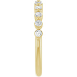 10K Gold Round Lab-Grown Diamond Shared-Prong Anniversary Band – 1/5–5/8 CTW - Yellow Gold - view 4
