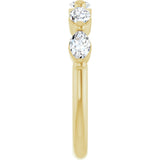 14K Gold Marquise Natural Diamond Shared-Prong Anniversary Band – 1 CTW - Yellow Gold - view 4