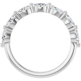Platinum Marquise Lab-Grown Diamond Shared-Prong Anniversary Band – 1/4–1 CTW - view 2