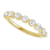 10K Gold Round Lab-Grown Diamond Shared-Prong Anniversary Band – 1/5–5/8 CTW - Yellow Gold - view 5