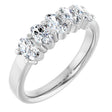 Platinum Oval Lab-Grown Diamond Shared-Prong Five-Stone Anniversary Band – 5x3 mm Stones