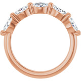 14K Gold Marquise Natural Diamond Shared-Prong Anniversary Band – 1 CTW - Rose Gold - view 2