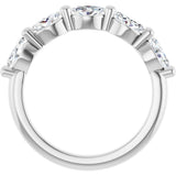 Platinum Marquise Lab-Grown Diamond Shared-Prong Anniversary Band – 1/4–1 CTW - view 2