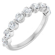 Platinum Round Lab-Grown Diamond Shared-Prong Anniversary Band – 2.8 mm Stones