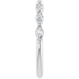 Platinum Marquise Lab-Grown Diamond Shared-Prong Anniversary Band – 1/4–1 CTW - view 4