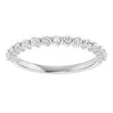 10K Gold Round Lab-Grown Diamond Shared-Prong Anniversary Band – 1/5–5/8 CTW - White Gold - view 3
