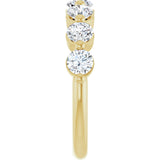 10K Gold Round Natural Diamond Shared-Prong Anniversary Band – 3/4–1 1/2 CTW - Yellow Gold - view 4